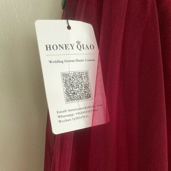 🎉Honey Qiao • Red Maxi High Waist Tulle Skirt - Picture 9 of 11